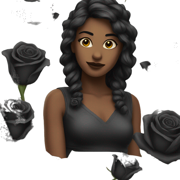 black roses emoji