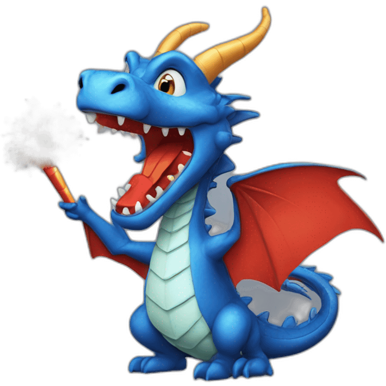 Dragon-with-firecracker emoji