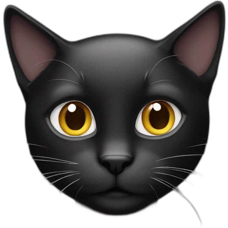 black cat with withe paws emoji