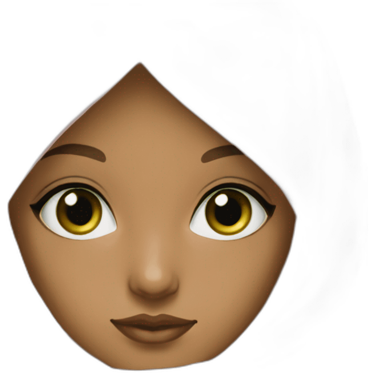 hijabi American girl green eyes emoji