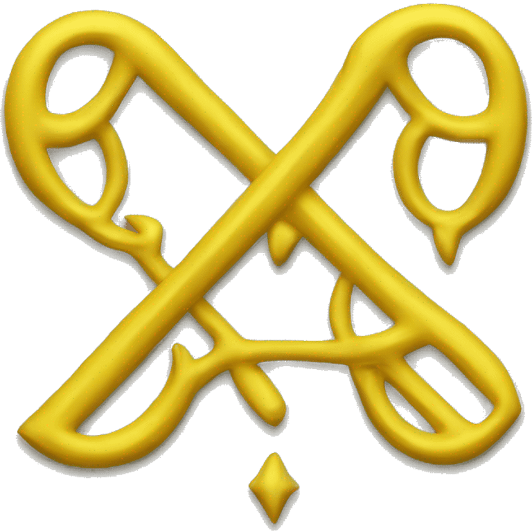 Yellow Gemini symbol  emoji