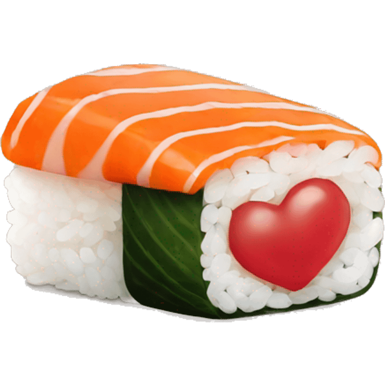 Sushi with a heart  emoji