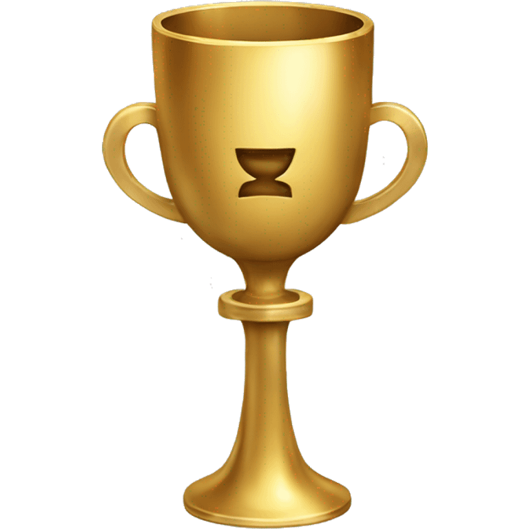 Golden chalice with upside down cross emoji