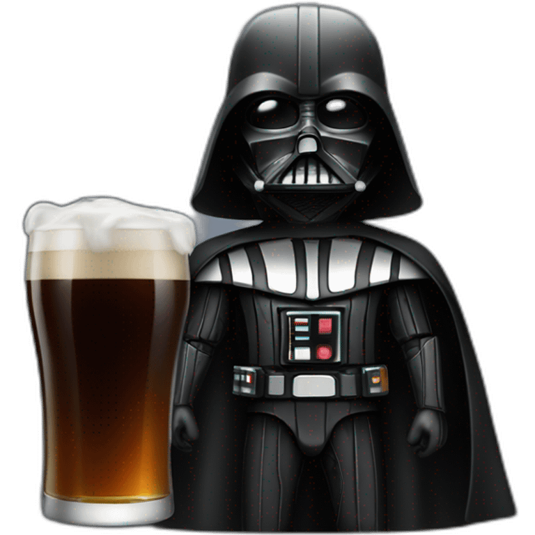 Dark vador drink a beer emoji