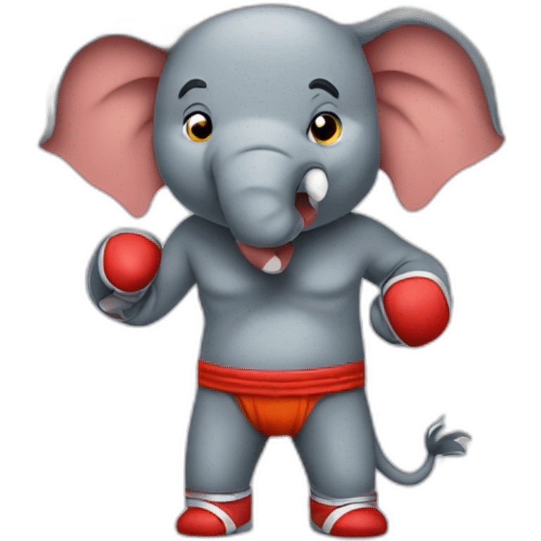 Elephant Boxe Anger  emoji