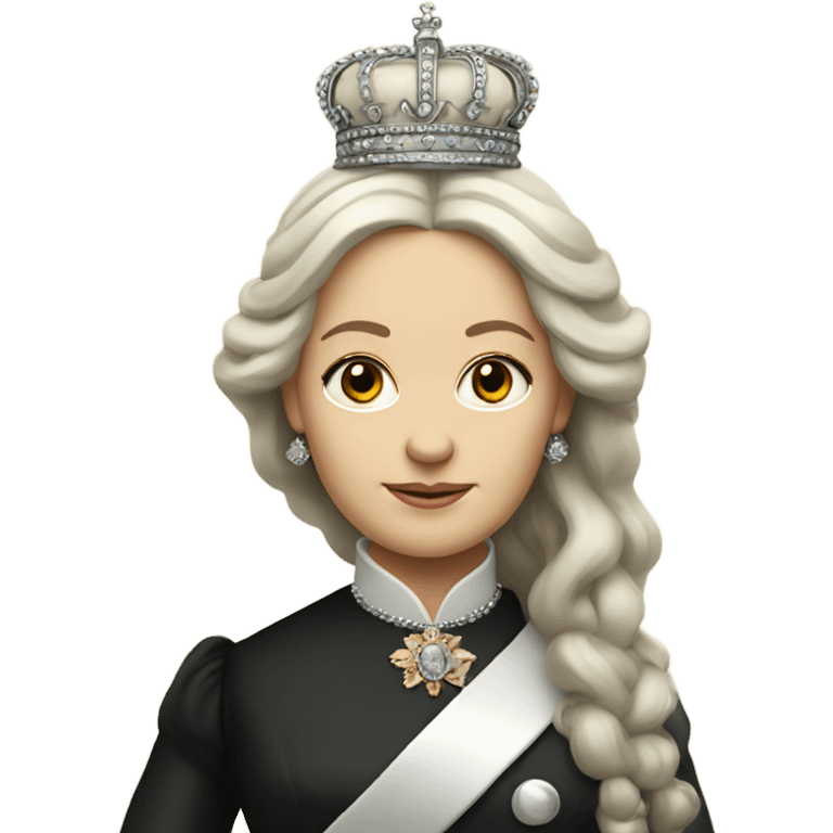 modern queen victoria with long hair emoji