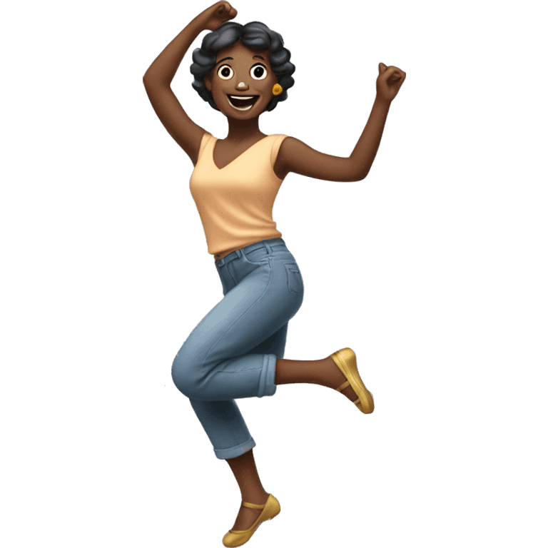 Happy dancing lady emoji