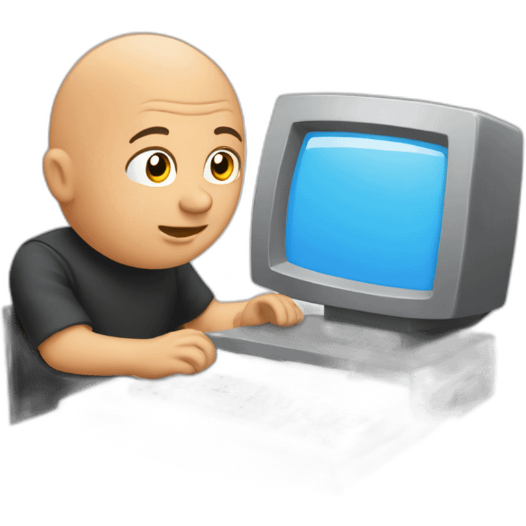 bald-men-playing-computer emoji