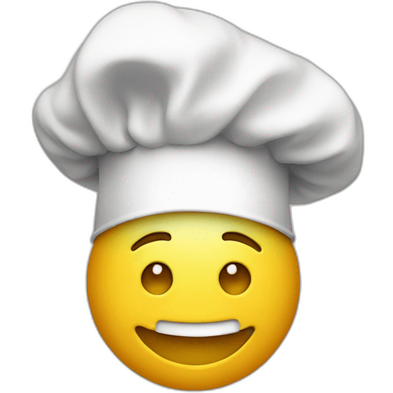 Smiley wearing a chef's hat looking up emoji