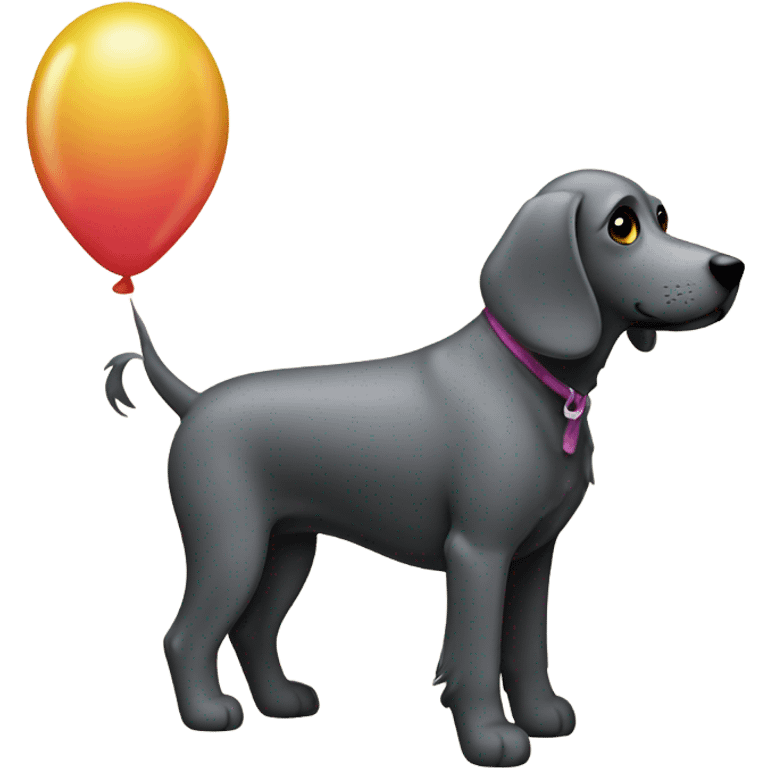 Dog made out of a balloon emoji