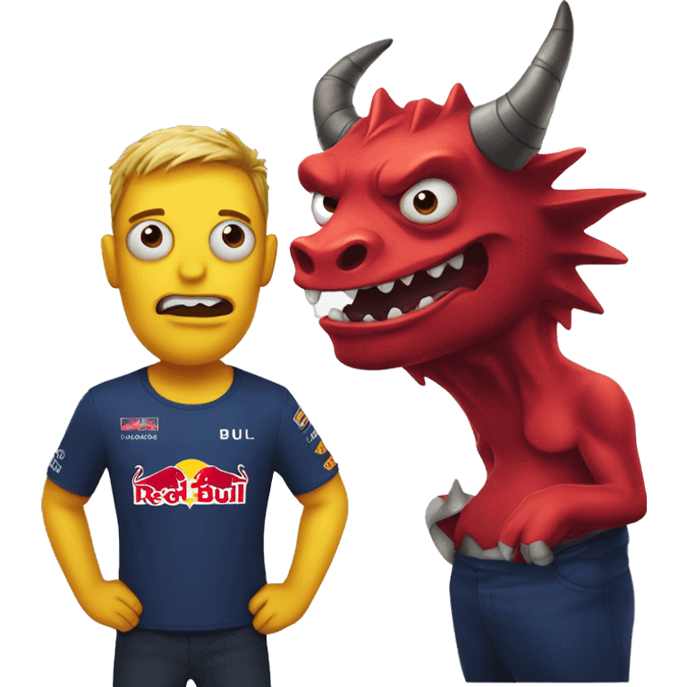 Red bull and monster emoji