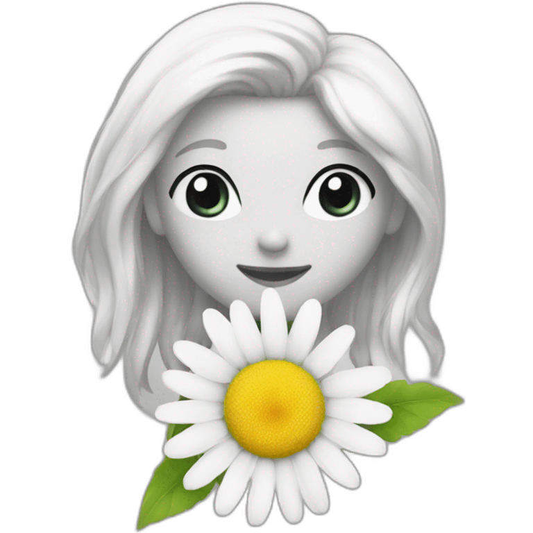 daisy as a human emoji