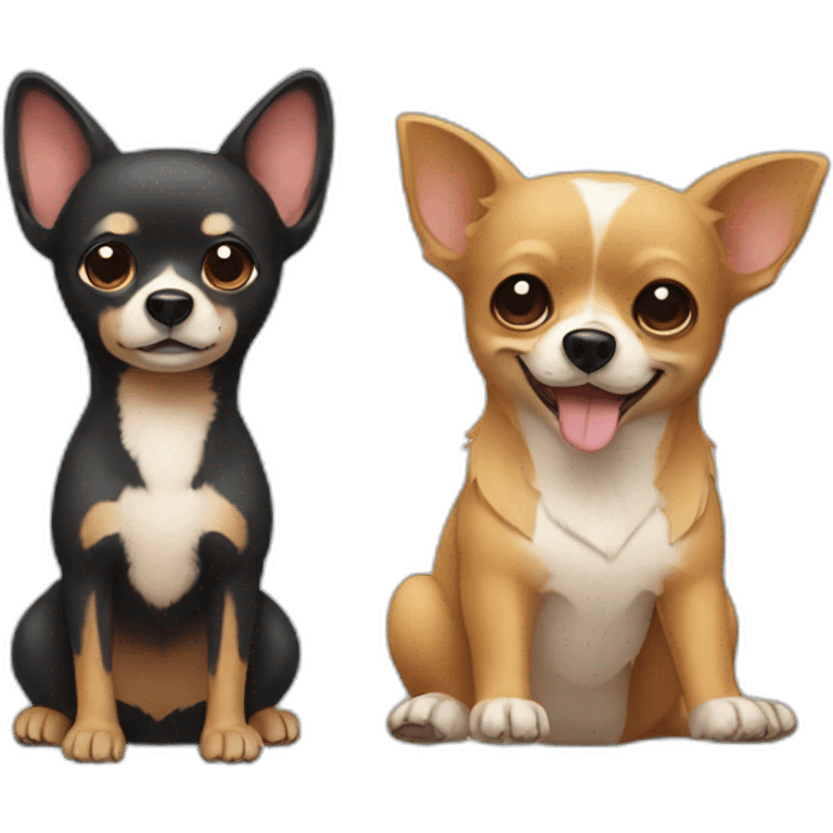 Bear and a Chihuahua emoji