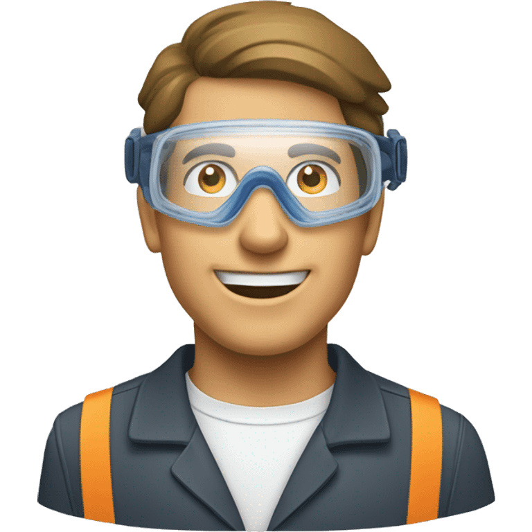 A pair of safety goggles, typically clear with a sturdy frame, used for protection while working emoji