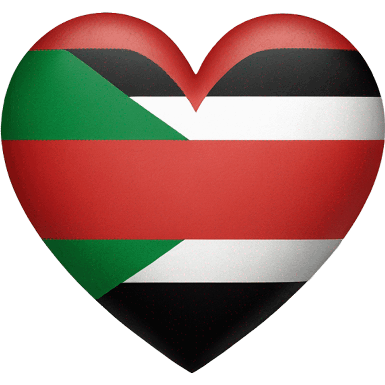 Palestine flag as a heart emoji