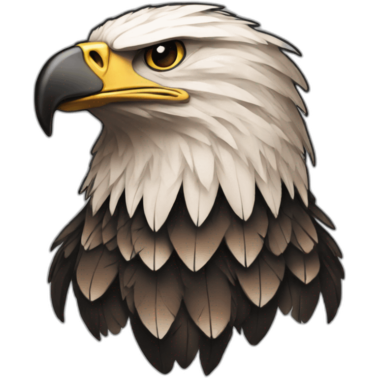 traditional eagle tattoo emoji