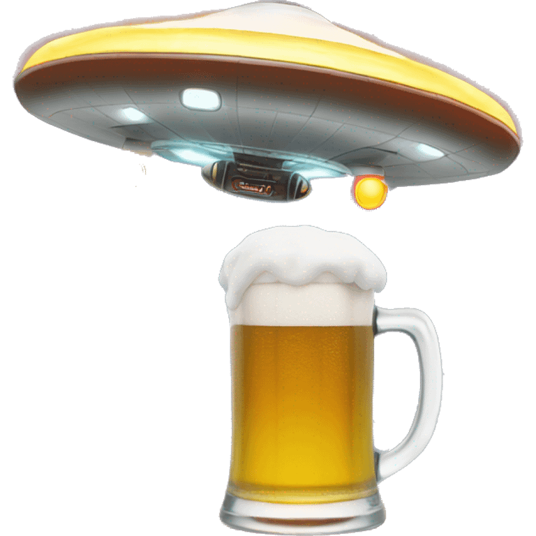 ufo with santa heat and beer emoji