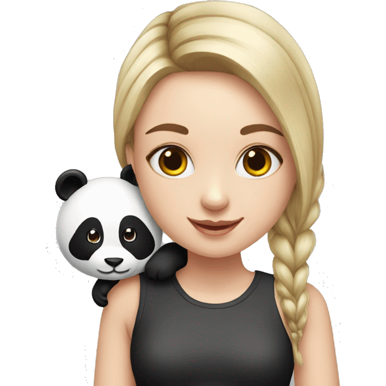 girl with panda emoji