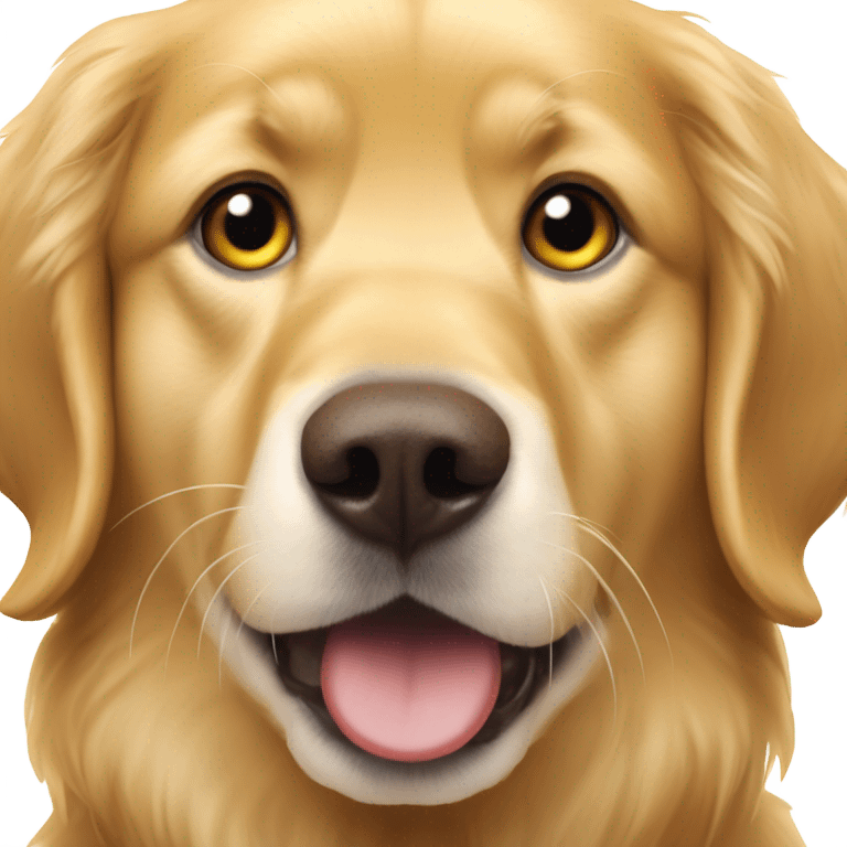 Please create a golden retriever that hunted down a duck and now has it in his mouth emoji