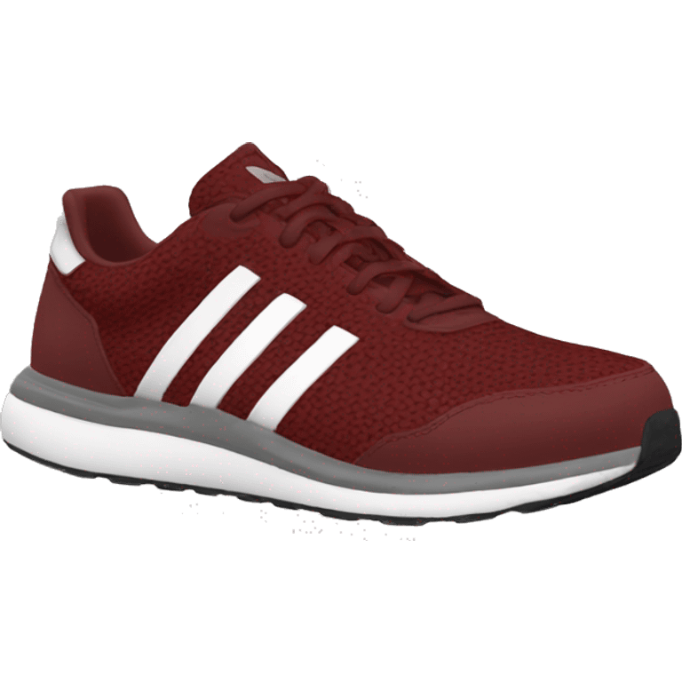 adidas dark red running shoes emoji