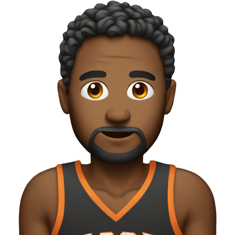 A man with a basketball head emoji