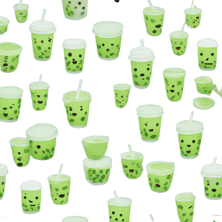 Boba green tea emoji