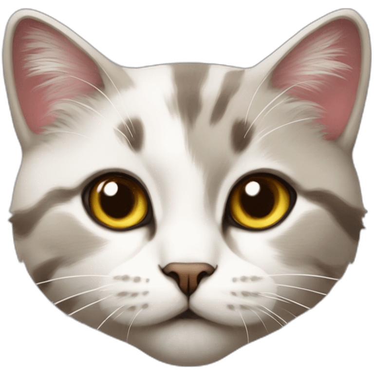 A cat painted in the color of the flag of Russia emoji