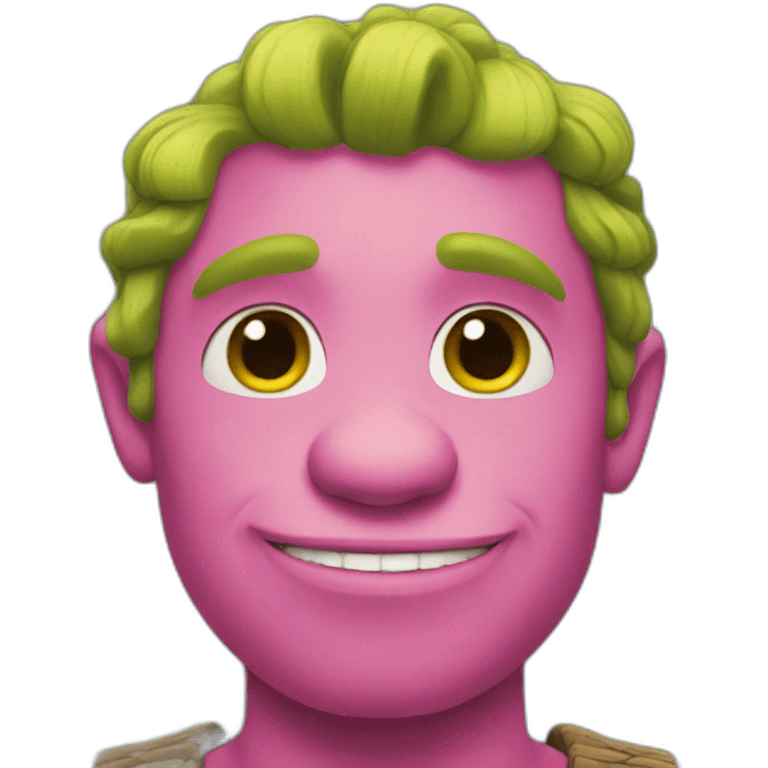 Pink skin shrek emoji