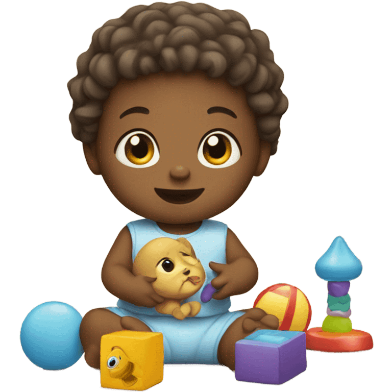 Baby playing with toys  emoji