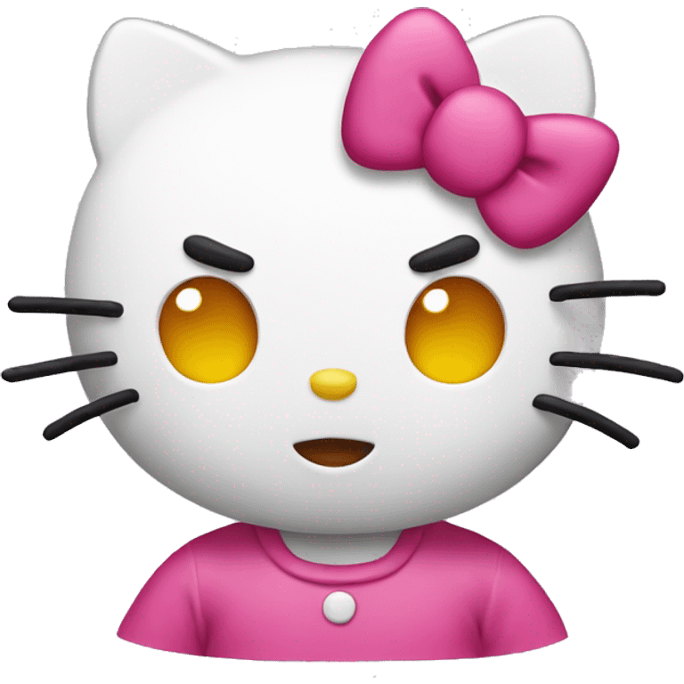 Mad hello kitty emoji