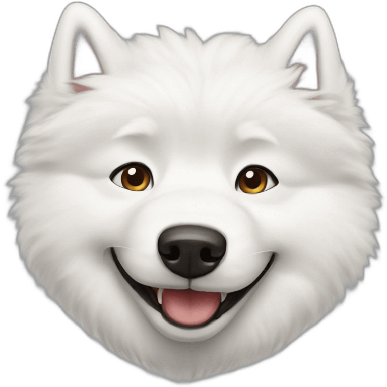 samoyed derp upsidedown emoji