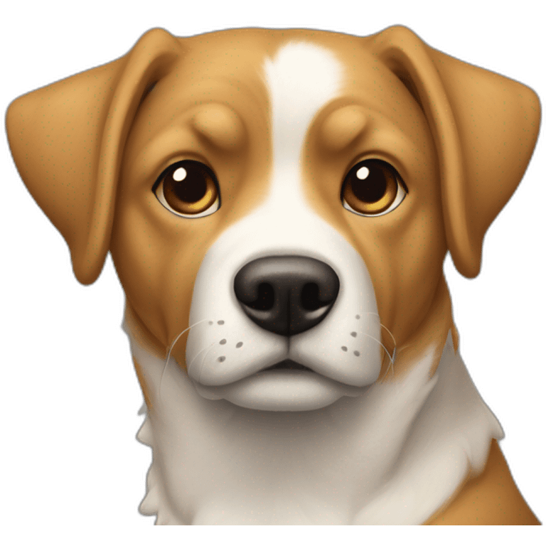 chien sur l’épaule d’un homme emoji