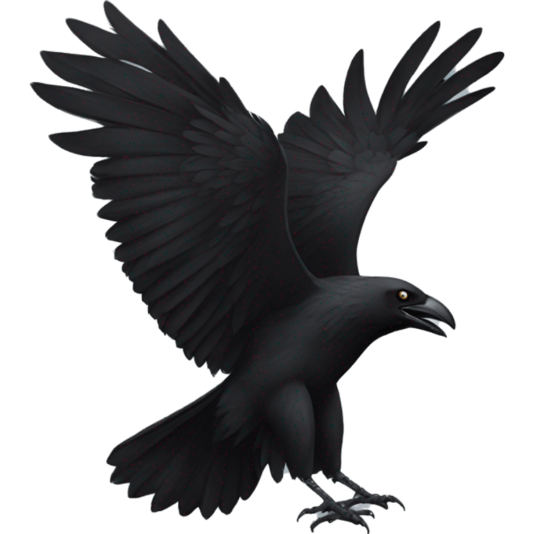 Crow on the back of an big eagle emoji