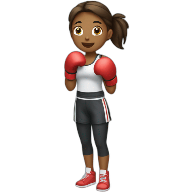 girl boxing full length emoji