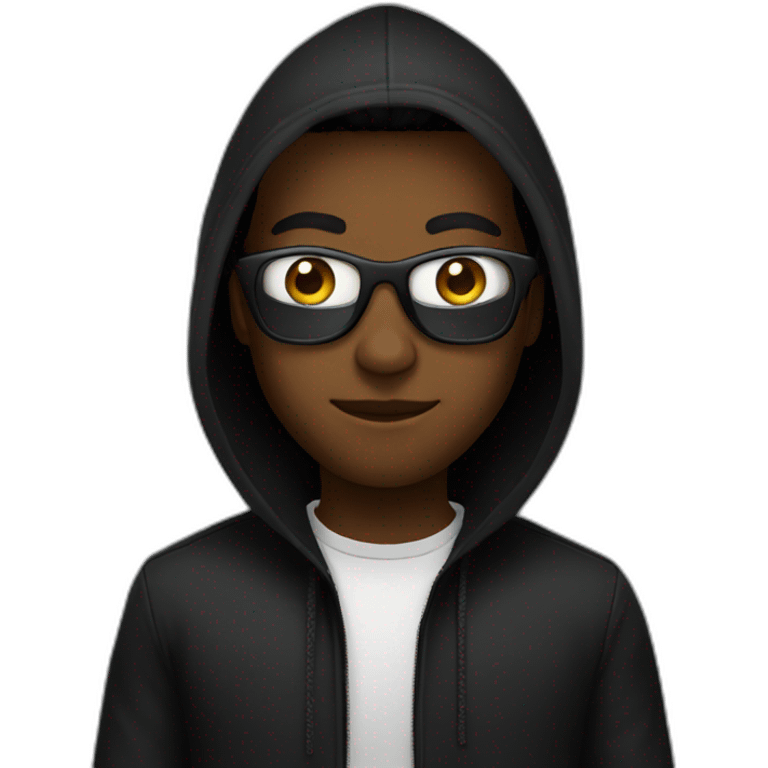 Black hacker emoji