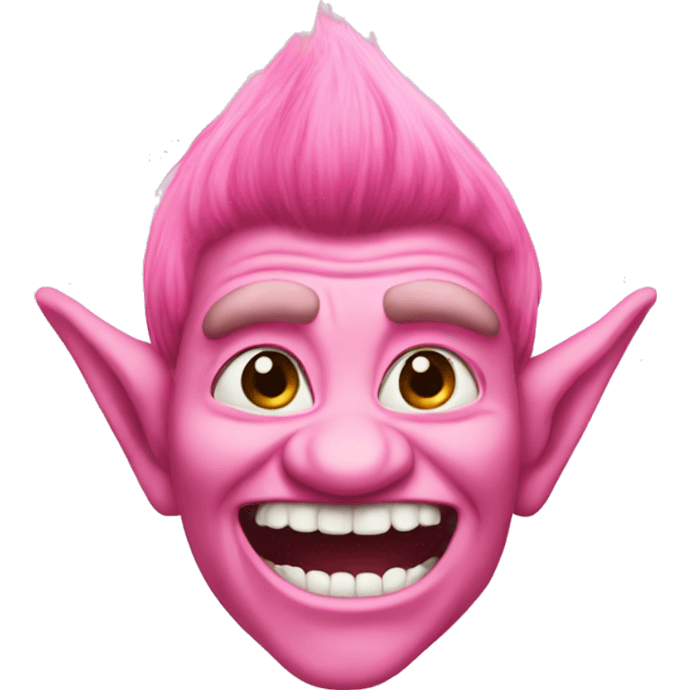 Classic troll emoji but pink and fairy like emoji