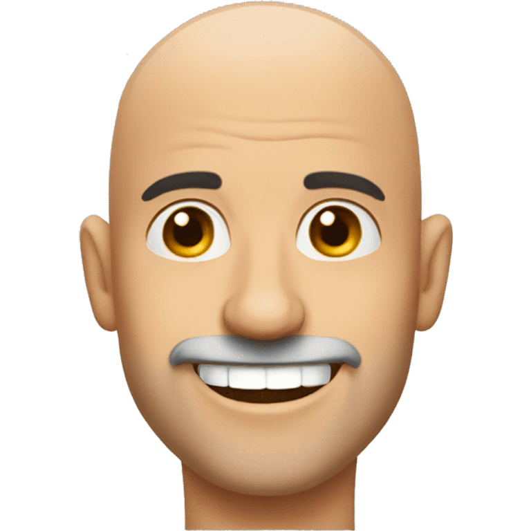 Bald spanish man big smile emoji