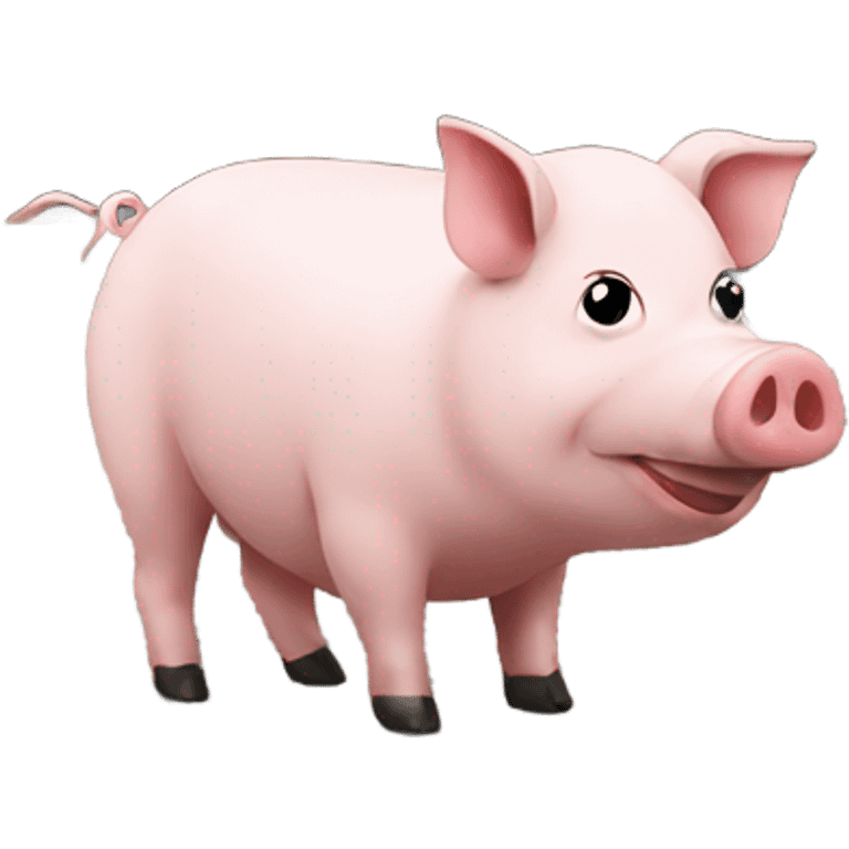 A pig in London city emoji