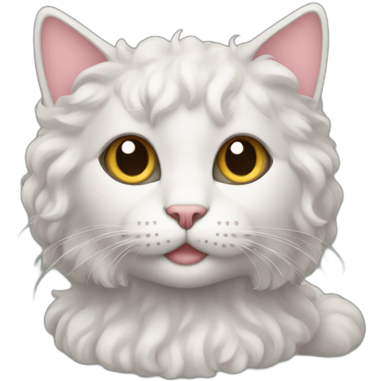 curly hair cat emoji