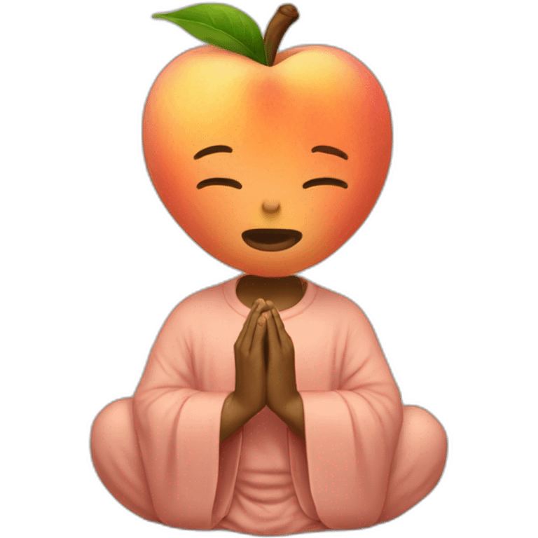 praying peach emoji