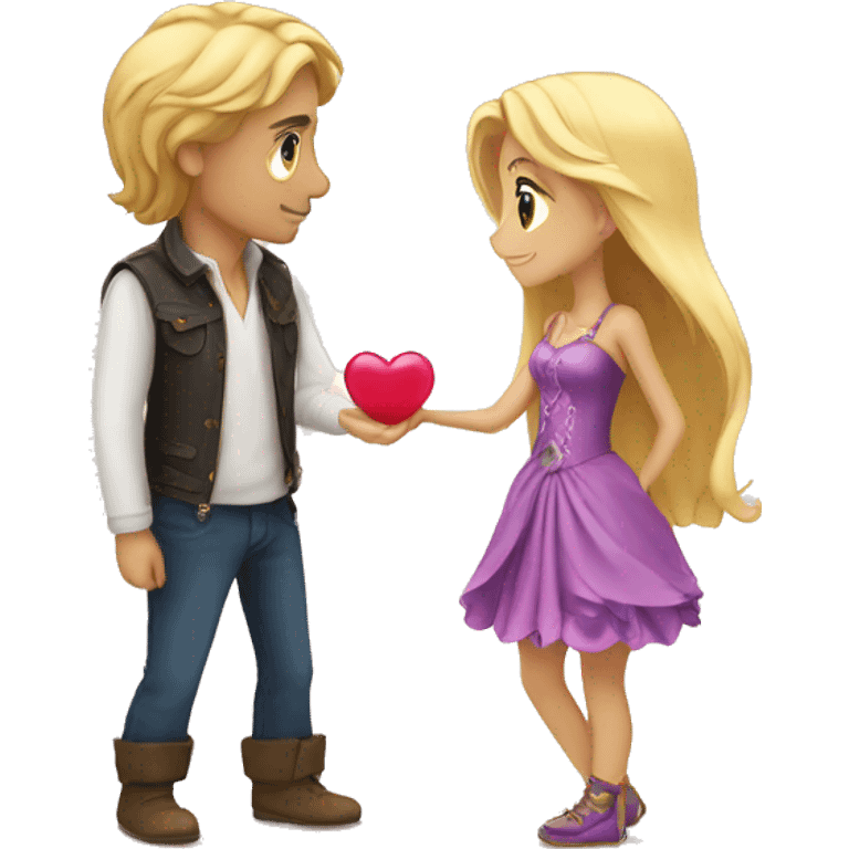 Love magic between a guy and a blond girl  emoji