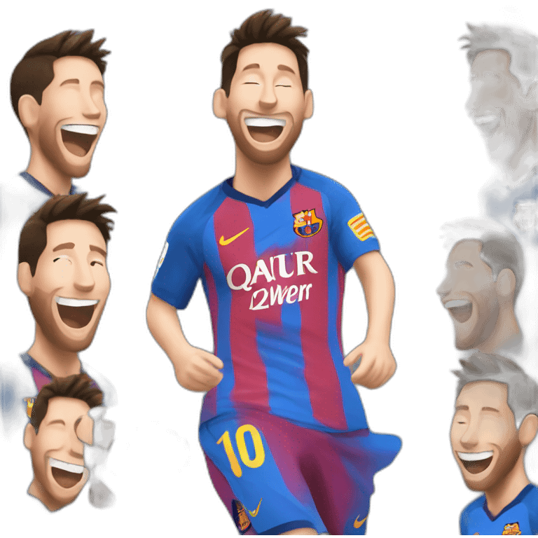 Messi laughing  emoji