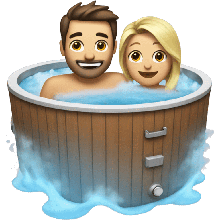 hot tub with steam emoji