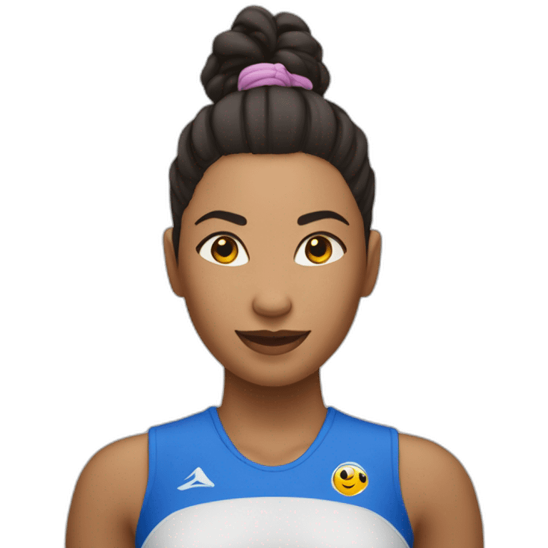 Elodie faisant de la Gymastique rythmique sportif emoji