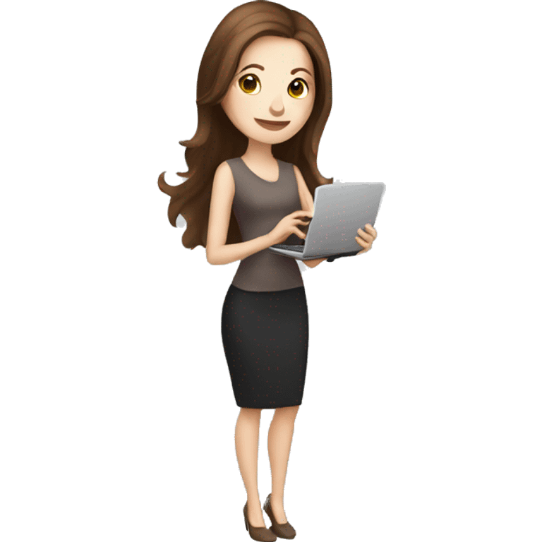 woman with brown hair and pale skin juggling with coffee cups and mini laptops emoji