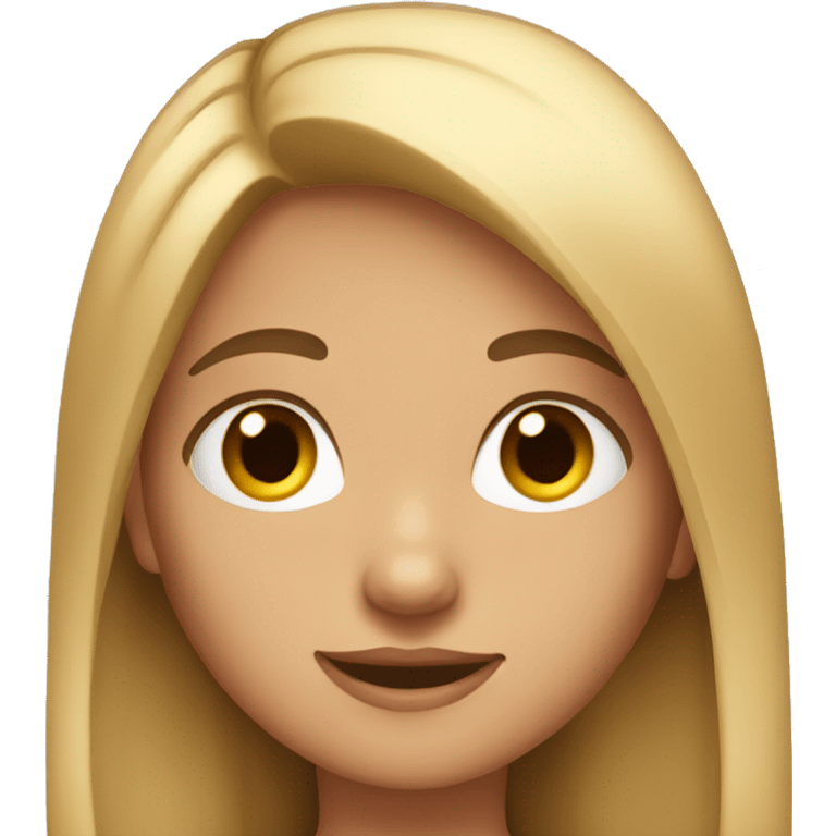 Girl with straight hair emoji