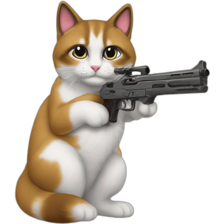 gun cat snowshoe emoji