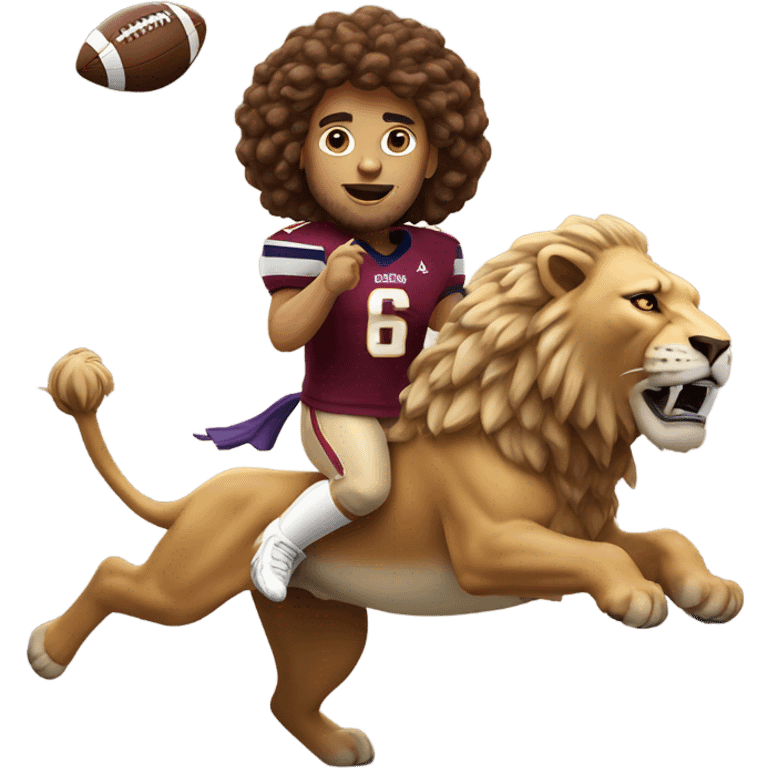 Washington football team riding a lion emoji