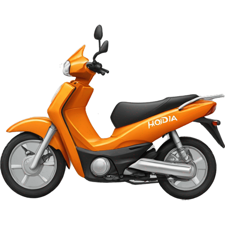 Orange Honda moped emoji