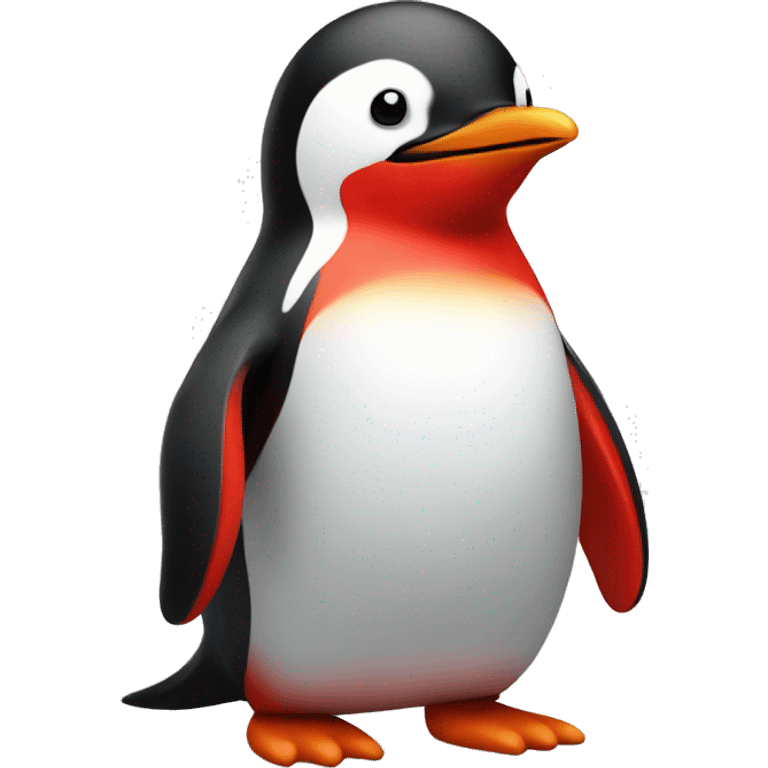 bright red pinguin emoji